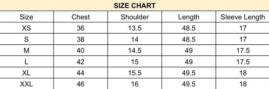 Veya Hand-Embroidered Dress size chart
